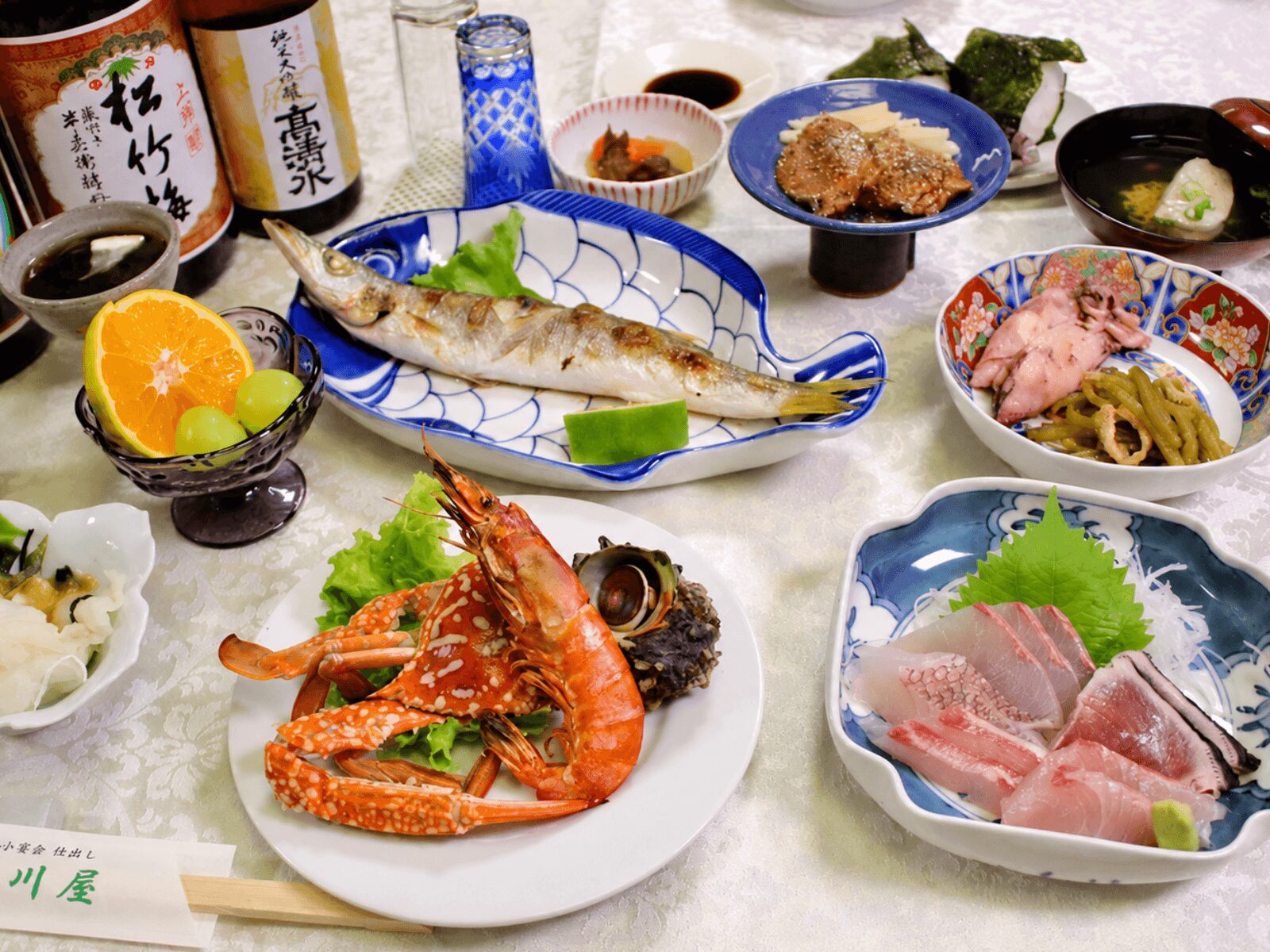 松浦旅館 松川屋旅館で味わえる海鮮料理の夕食膳